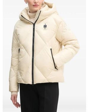 Blauer Hooded Quilted Jacket - Natural