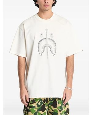 A Bathing Ape Shark-Zip T-Shirt - White