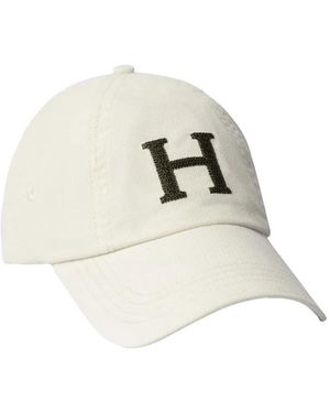 Hackett Corduroy Embroidered-Logo Cap - Natural