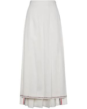 Thom Browne Pleated Paneled Skirt - White