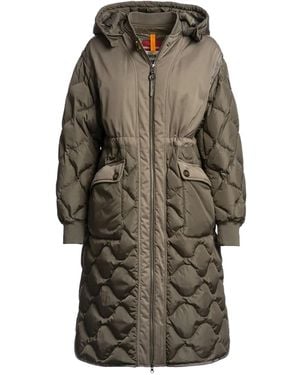 Parajumpers Cappotto Trapuntato Con Cappuccio - Grigio
