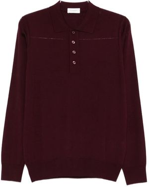 Paolo Pecora Wool Polo Shirt - Purple