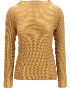 Issey Miyake Long-Sleeve Top - Brown