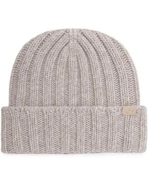 Paul & Shark Ribbed-Knit Beanie Hat - Gray