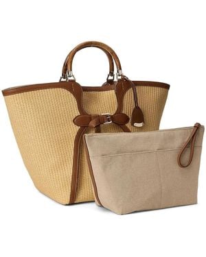 Ralph Lauren Raffia Shopper - Meerkleurig
