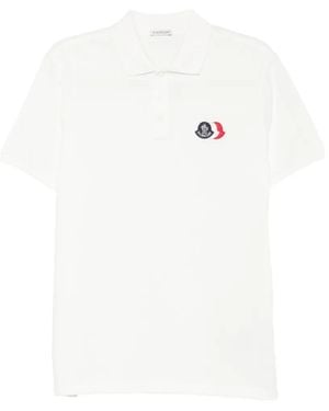 Moncler Logo-Patch Polo Shirt - White