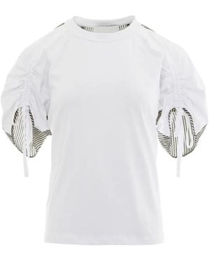 3.1 Phillip Lim Camiseta De Manga Fruncida - Blanco
