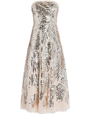 Needle & Thread Feather Dress - White