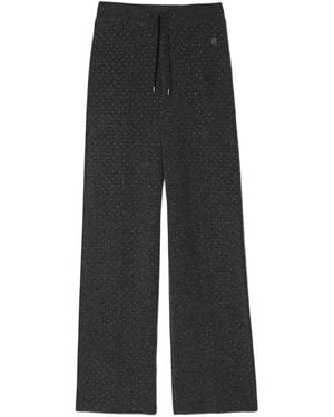 Sandro ラインストーン パンツ - ブラック