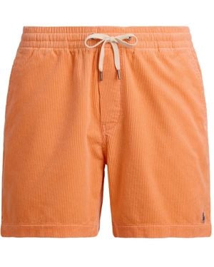 Polo Ralph Lauren Corduroy Drawstring-Waist Shorts - Orange