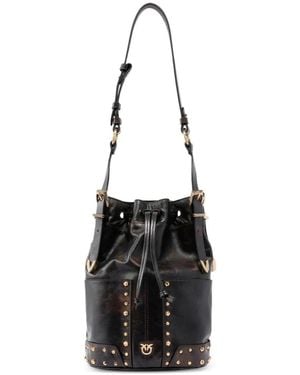 Pinko Borsa A Secchiello Con Borchie - Nero