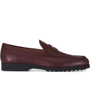 Tod's Leather Penny Loafers - Brown