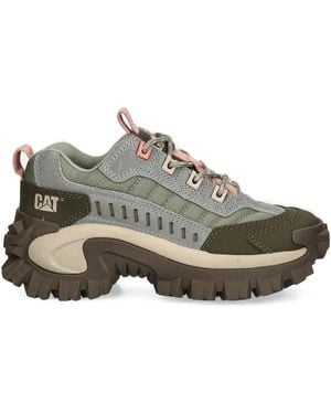 Caterpillar Intruder Lace-Up Chunky Trainers - Grey