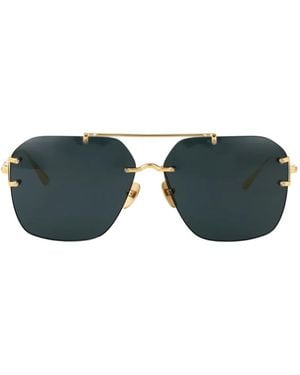Linda Farrow Reyner Titanium Sunglasses - Green
