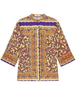 Maliparmi Sunset Paisley Shirt - Yellow