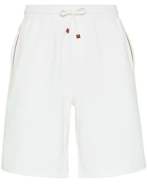 Brunello Cucinelli ドローストリング ショートパンツ - ホワイト