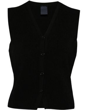 Juun.J V-neck Golf Vest - Black