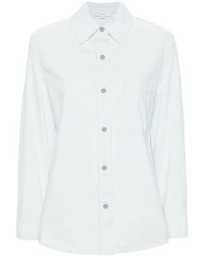 Vince Classic-Collar Denim Shirt - Blue