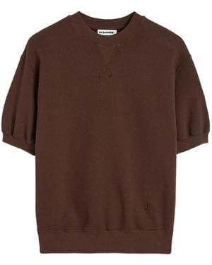 Jil Sander Cotton Terry T-Shirt - Brown