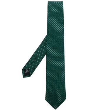 Fursac Polka-Dot Silk Tie - Green