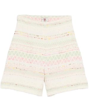 Bye Pantalones Cortos Con Motivo Geométrico - Neutro