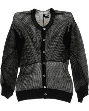 Junya Watanabe Mesh Cardigan - Black