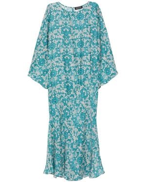Gianluca Capannolo Robbie Silk Midi Dress - Blue
