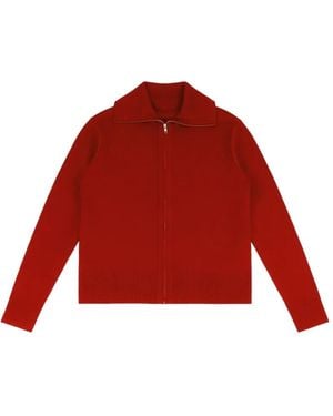 Entire studios Long-Sleeved Zip-Up Jacket - Red