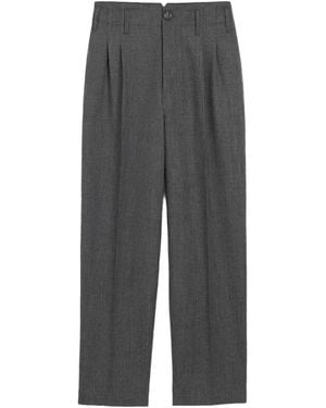 Ami Paris Wollhose Mit Zwei Falten - Grau
