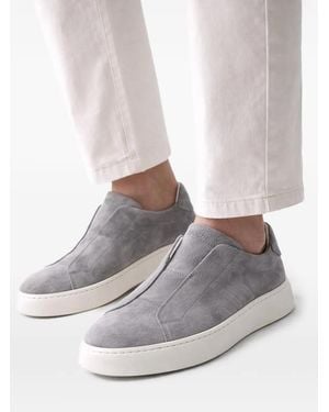 Poche Paris Suede Trainers - White