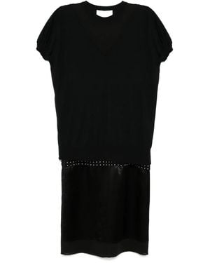3.1 Phillip Lim Multi-Combo Embroidered Dress - Black