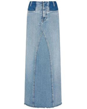 Maison Margiela Maxi-Rok Met Patchwork - Blauw