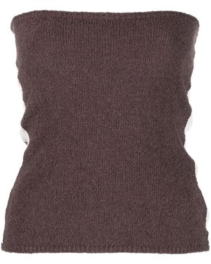 Woolrich X Daniëlle Cathari ストラップレス ニットトップ - パープル
