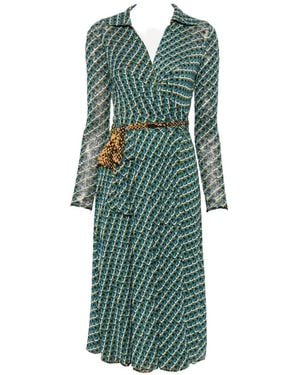 Diane von Furstenberg Phoenix Reversible Midi Dress - Green