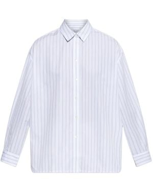 Maison Kitsuné Striped Long-Sleeve Shirt - White