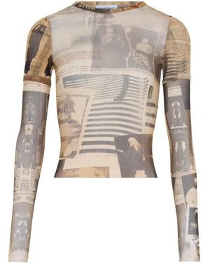 Jean Paul Gaultier Long-Sleeved Fitted Top - Multicolour