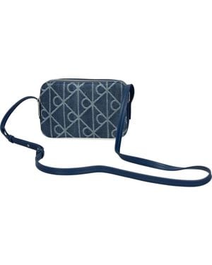 Calvin Klein Jacquard Cross Body Bag - Blue