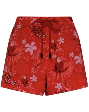 Vilebrequin Fabya Papel De Embrulho Swim Shorts - Red