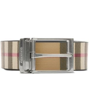 Burberry Wendbarer Gürtel Mit Check - Natur