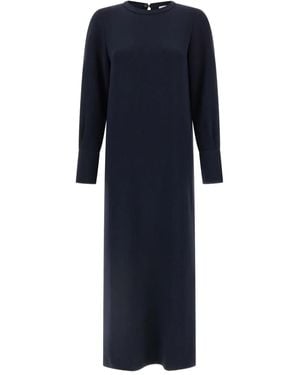 Alberto Biani Langärmeliges Maxikleid - Blau