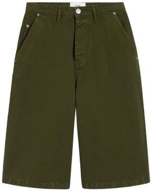 Ami Paris Cotton Wide Fit Bermuda Short - Green