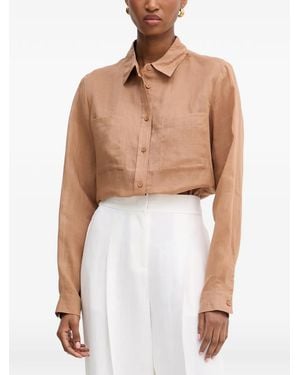 Silvian Heach Tobela Crystal-Embellished Button-Up Shirt - White