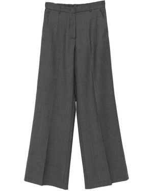 Caliban Pantalon Ample À Plis Marqués - Grey