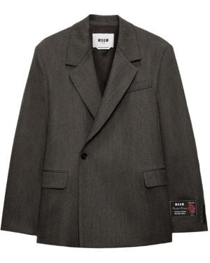 MSGM Doppelreihiges Sakko - Schwarz