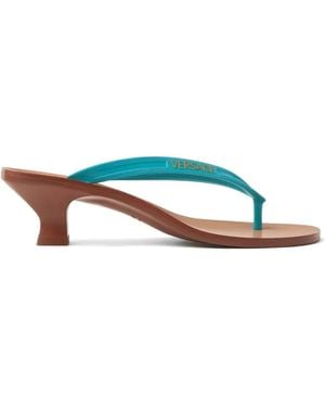 Versace Sophie Thong-Strap Mules - Blue