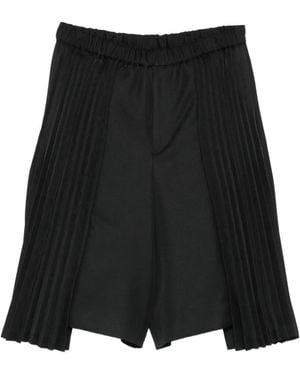 Comme des Garçons Pleated-Panel Pants - Black