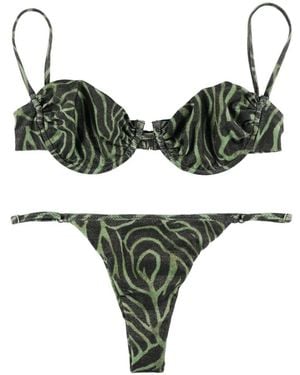 MATINEÉ Set Bikini Marina Con Stampa - Verde