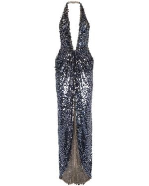 DSquared² Sequin-Embellished Maxi Dress - Blue