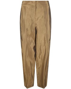 Alberto Biani Iridescent Tapered Trousers - Natural