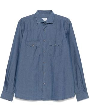 Mazzarelli Klassisches Jeanshemd - Blau